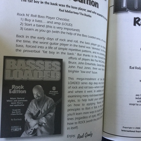 Bass Guitar Book and Cd Basses Loaded Volume 2 Rock Edition - Picture 9 of 12